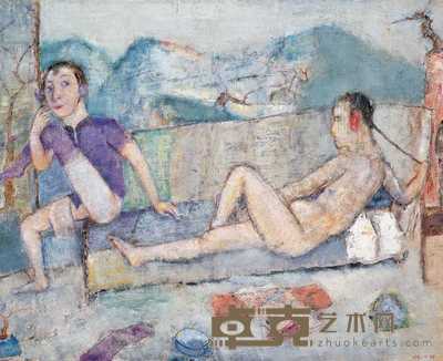 任小林 2000年作 西湖梦之六 80×100cm